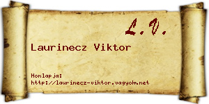 Laurinecz Viktor névjegykártya